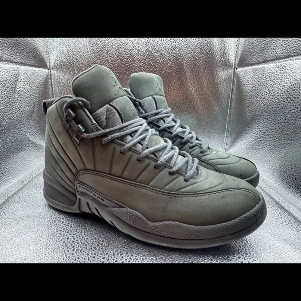 Size 8.5 - PSNY x Air Jordan‎ 12 Retro Grey Jumpman Athletic Shoes 130690-003